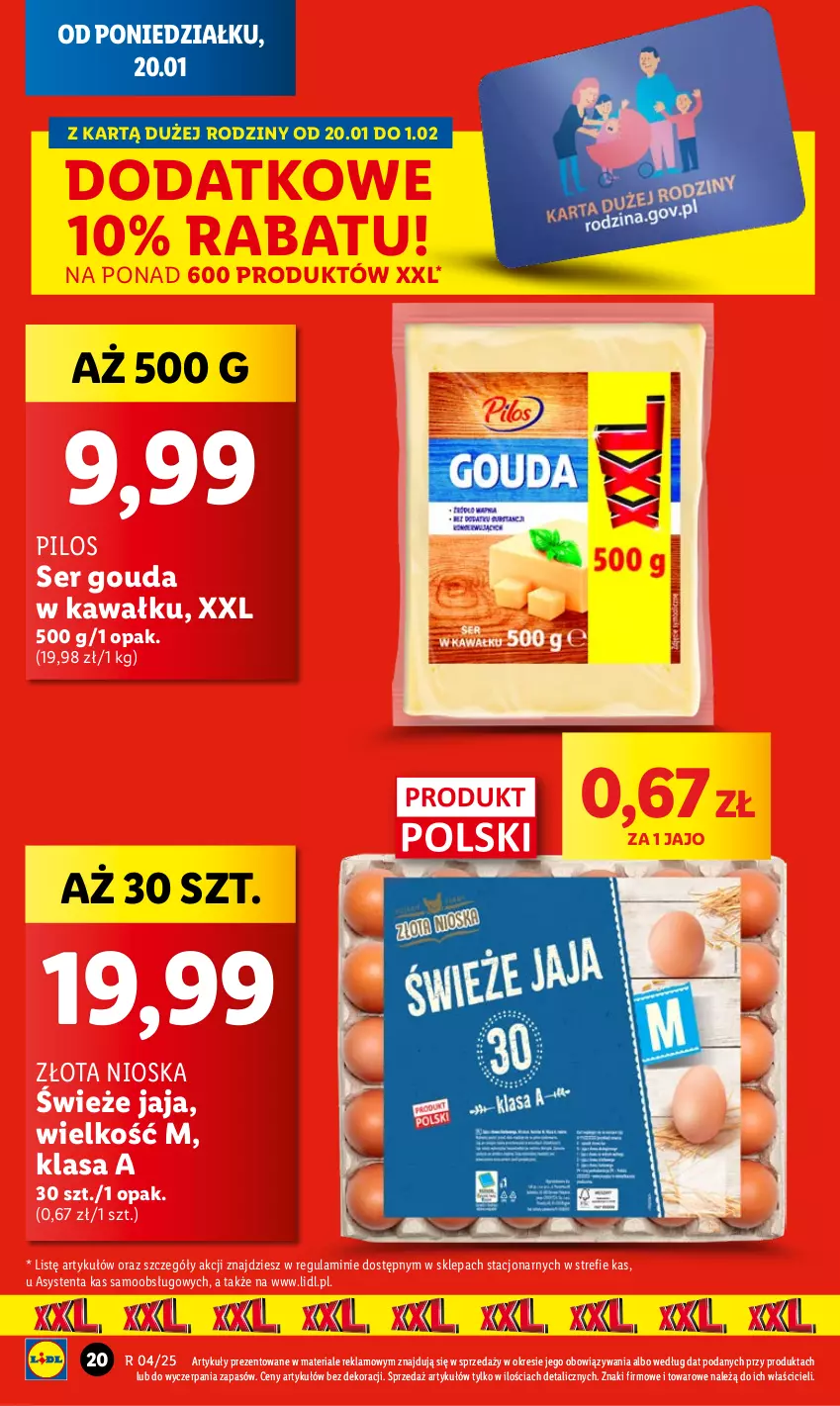 Gazetka promocyjna Lidl - GAZETKA - ważna 20.01 do 22.01.2025 - strona 24 - produkty: Gouda, Jaja, Kawa, Pilos, Ser