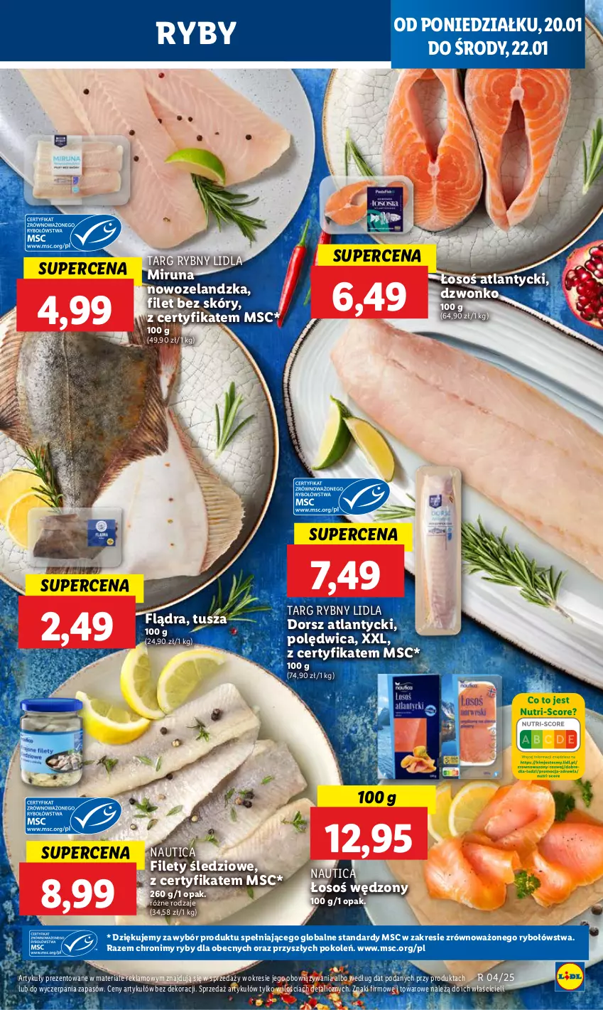 Gazetka promocyjna Lidl - GAZETKA - ważna 20.01 do 22.01.2025 - strona 45 - produkty: Dorsz, Miruna, Polędwica, Tusz