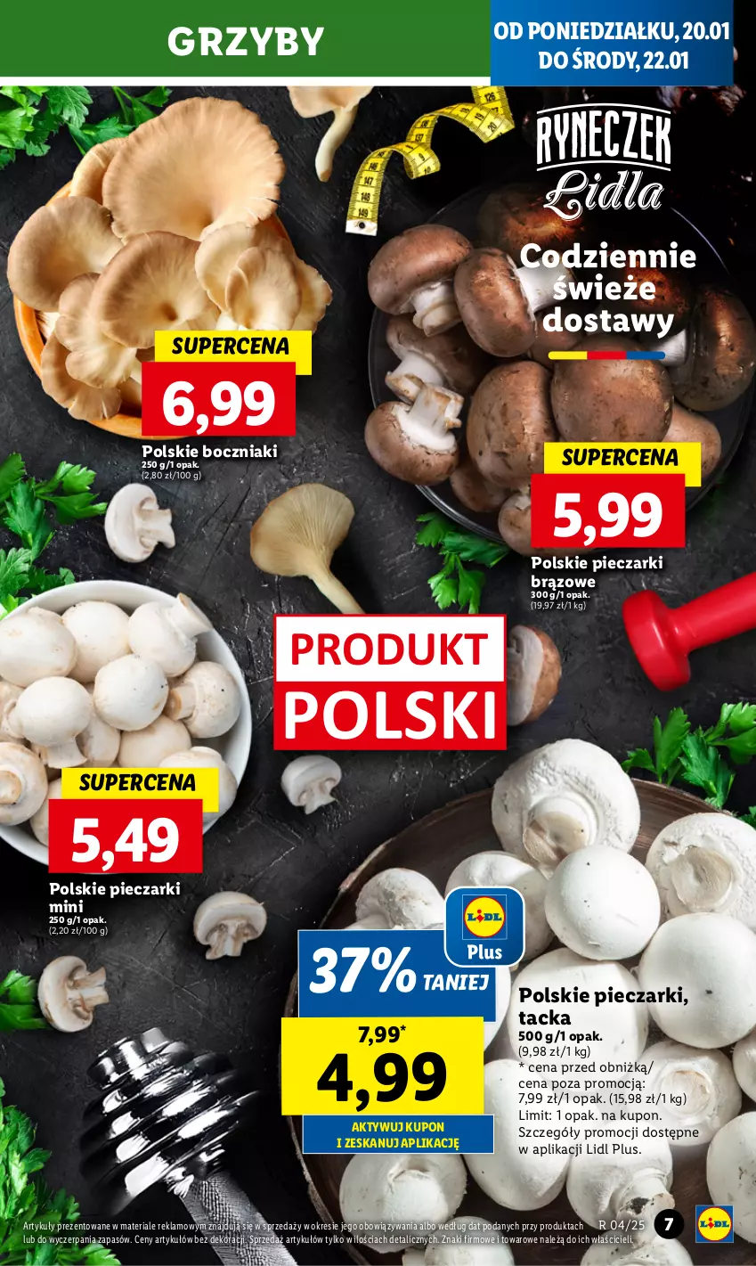 Gazetka promocyjna Lidl - GAZETKA - ważna 20.01 do 22.01.2025 - strona 7 - produkty: Boczniak, Grzyby, Piec