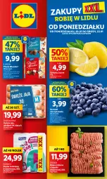 Gazetka promocyjna Lidl - GAZETKA - Gazetka - ważna od 22.01 do 22.01.2025 - strona 1 - produkty: Mięso mielone, Mięso mielone z łopatki wieprzowej, Papier, Jaja, Cytryny, Papier toaletowy, Mleczko, Ptasie mleczko, E. Wedel, Flora, Mięso