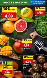 Gazetka promocyjna Lidl - GAZETKA - Gazetka - ważna od 22.01 do 22.01.2025 - strona 9 - produkty: Warzywa, Rukola, Pomarańcze, Owoce, Mango, Pomidory, Grejpfrut