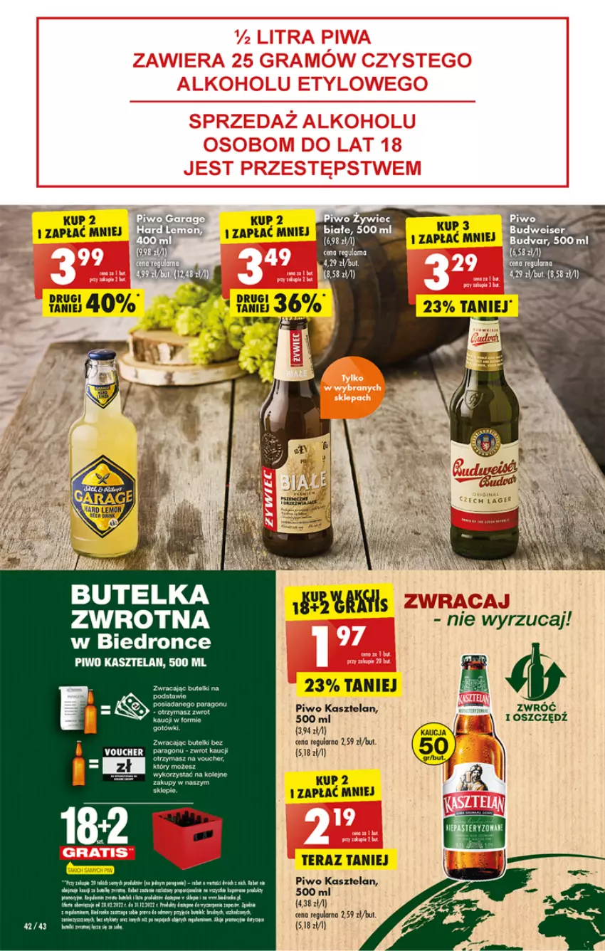 Gazetka promocyjna Biedronka - W tym tygodniu P - ważna 07.11 do 12.11.2022 - strona 42 - produkty: Dron, Gra, Kasztelan, LG, Piwo, Por, Rum, Tera