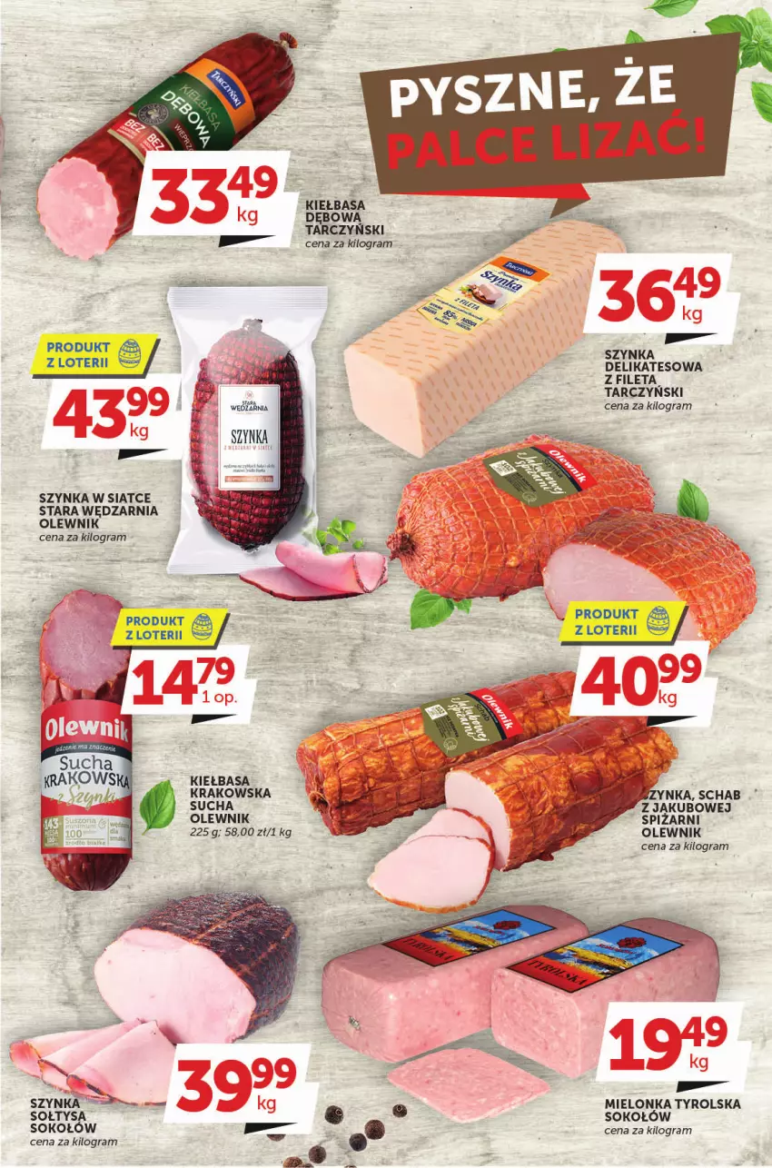 Gazetka promocyjna Groszek - ważna 23.03 do 08.04.2023 - strona 11 - produkty: Gra, Kiełbasa, Mielonka tyrolska, Olewnik, Sok, Sokołów, Szynka, Tarczyński