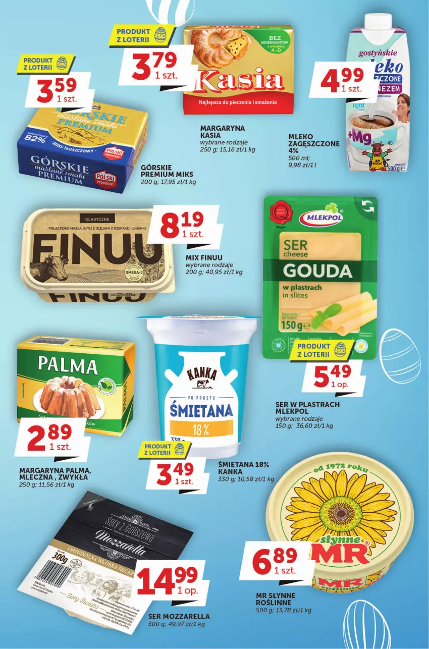 Gazetka promocyjna Groszek - ważna 23.03 do 08.04.2023 - strona 5 - produkty: Finuu, Kasia, Margaryna, Mleko, Mozzarella, Olej, Palma, Piec, Ser, Słynne