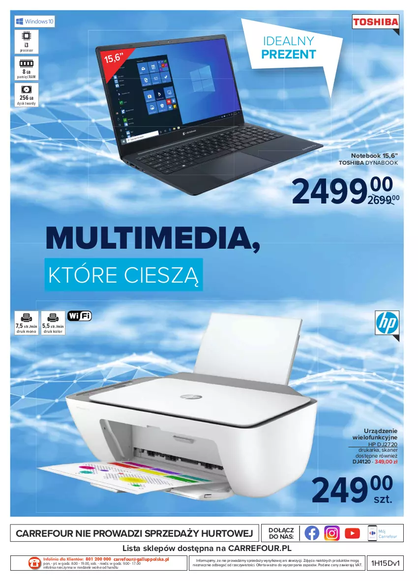 Gazetka promocyjna Carrefour - Gazetka Multimedia - ważna 12.04 do 08.05.2021 - strona 16 - produkty: Drukarka, HP, Notebook, O nas, Procesor, Skaner, Toshiba, Urządzenie wielofunkcyjne