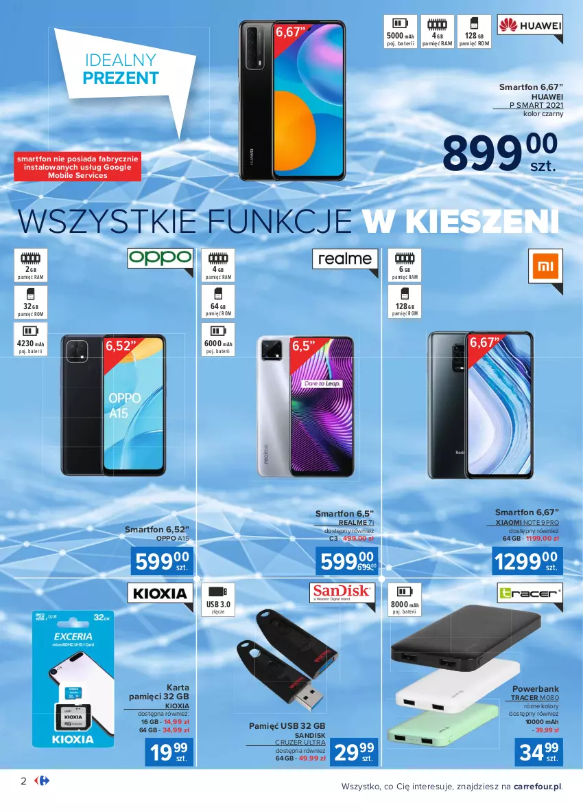 Gazetka promocyjna Carrefour - Gazetka Multimedia - ważna 12.04 do 08.05.2021 - strona 2 - produkty: Acer, Fa, Huawei, Karta pamięci, Mobil, Powerbank, Ser, Smartfon