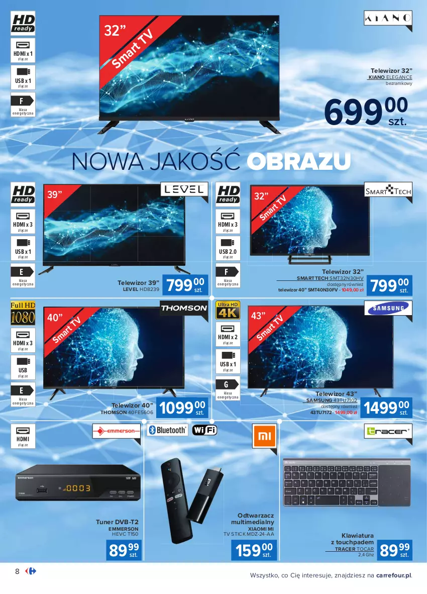 Gazetka promocyjna Carrefour - Gazetka Multimedia - ważna 12.04 do 08.05.2021 - strona 8 - produkty: Acer, HP, Klawiatura, Obraz, Samsung, Telewizor, Thomson