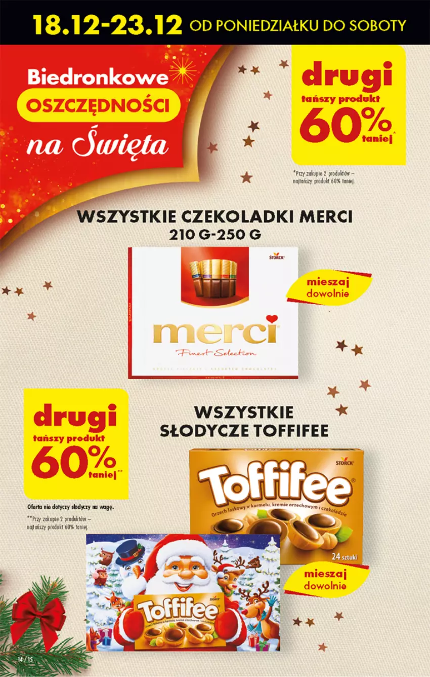 Gazetka promocyjna Biedronka - Od czwartku - ważna 04.01 do 10.01.2024 - strona 14 - produkty: Merci, Toffifee