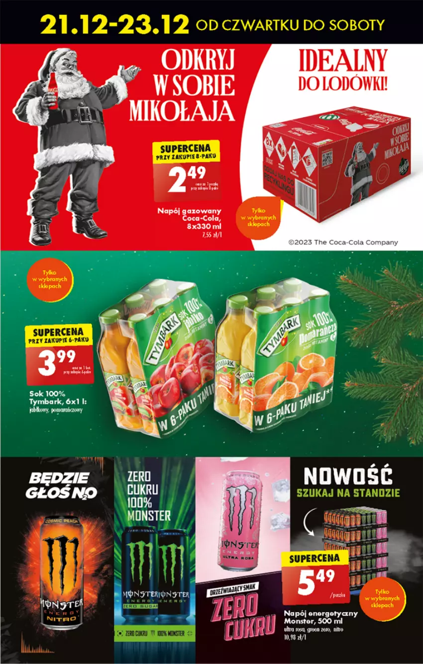 Gazetka promocyjna Biedronka - Od czwartku - ważna 04.01 do 10.01.2024 - strona 57 - produkty: Coca-Cola, LG, Napój, Napój energetyczny, Napój gazowany, Tymbark