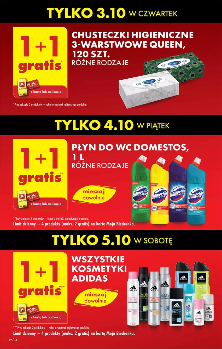 Gazetka promocyjna Biedronka - Od czwartku - ważna 03.10 do 09.10.2024 - strona 12 - produkty: Chusteczki, Domestos, Dron, Gra, Płyn do wc, Por, Rum