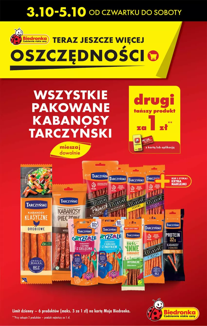 Gazetka promocyjna Biedronka - Od czwartku - ważna 03.10 do 09.10.2024 - strona 3 - produkty: Dron, Kabanos, Tarczyński, Tera