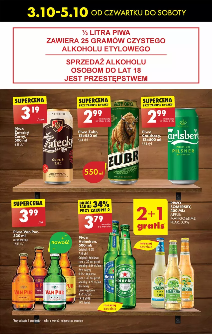 Gazetka promocyjna Biedronka - Od czwartku - ważna 03.10 do 09.10.2024 - strona 45 - produkty: Carlsberg, Gin, Gra, Piwa, Piwo, Pur, Somersby