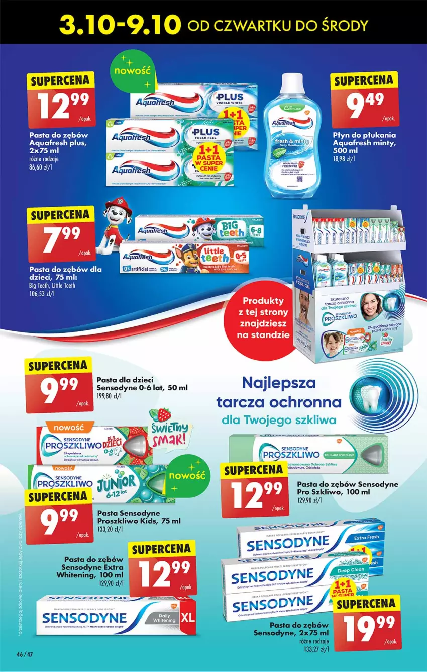 Gazetka promocyjna Biedronka - Od czwartku - ważna 03.10 do 09.10.2024 - strona 46 - produkty: Aquafresh, Dzieci, Gra, Pasta do zębów, Sensodyne, Ser