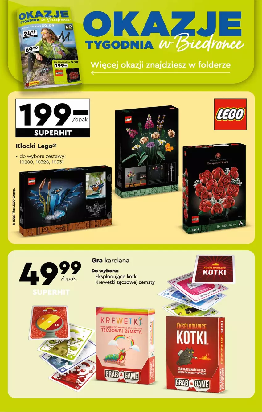 Gazetka promocyjna Biedronka - Od czwartku - ważna 03.10 do 09.10.2024 - strona 58 - produkty: Gra, Klocki, Krewetki, LEGO