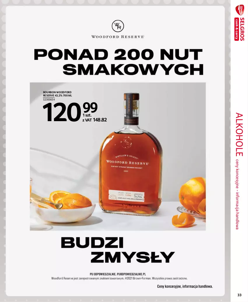 Gazetka promocyjna Selgros - Extra Oferta - ważna 01.10 do 31.10.2021 - strona 33 - produkty: Alkohole, Bourbon, Ser