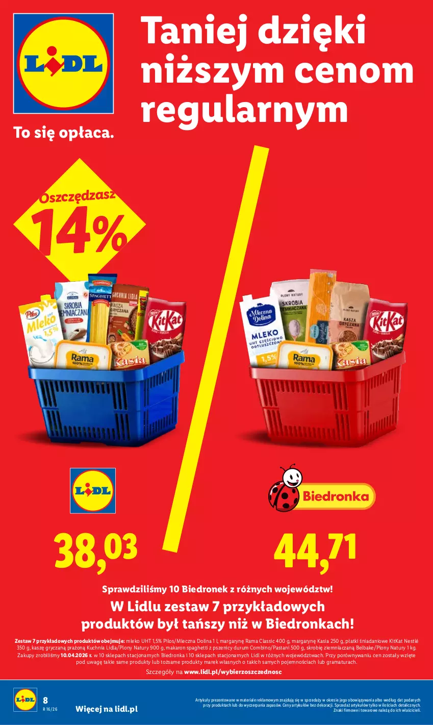 Gazetka promocyjna Lidl - Gazetka ważna od 20.04 do 22.04 - ważna 20.04 do 22.04.2026 - strona 8 - produkty: Danio, Dron, Gra, Gry, Kasia, Kuchnia, Makaron, Mleko, Nestlé, Pilos, Por, Rama, Rum, Spaghetti