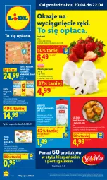 Gazetka promocyjna Lidl - Gazetka ważna od 20.04 do 22.04 - Gazetka - ważna od 22.04 do 22.04.2026 - strona 1 - produkty: Piec, Kurczak, Ser, Por, Jaja, Truskawki, Pilos, Gouda, Masło, Mleko