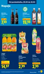 Gazetka promocyjna Lidl - Gazetka ważna od 20.04 do 22.04 - Gazetka - ważna od 22.04 do 22.04.2026 - strona 65 - produkty: Sok, Pur, Mus, Gra, Oleofarm, Lemoniada, Granat, Napoje, Sok jabłkowy, Napój gazowany, Tymbark, Limonka, Napój, Oleo, Mięta, Grejpfrut, Hortex, Fa