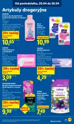 Gazetka promocyjna Lidl - Gazetka ważna od 20.04 do 22.04 - Gazetka - ważna od 22.04 do 22.04.2026 - strona 81 - produkty: Płyn do kąpieli, Mydło w płynie, Bell, Wilkinson Sword, Perfecta, Szampon, Podpaski, Dzieci, Bella, Mydło, Wkładki, Luksja