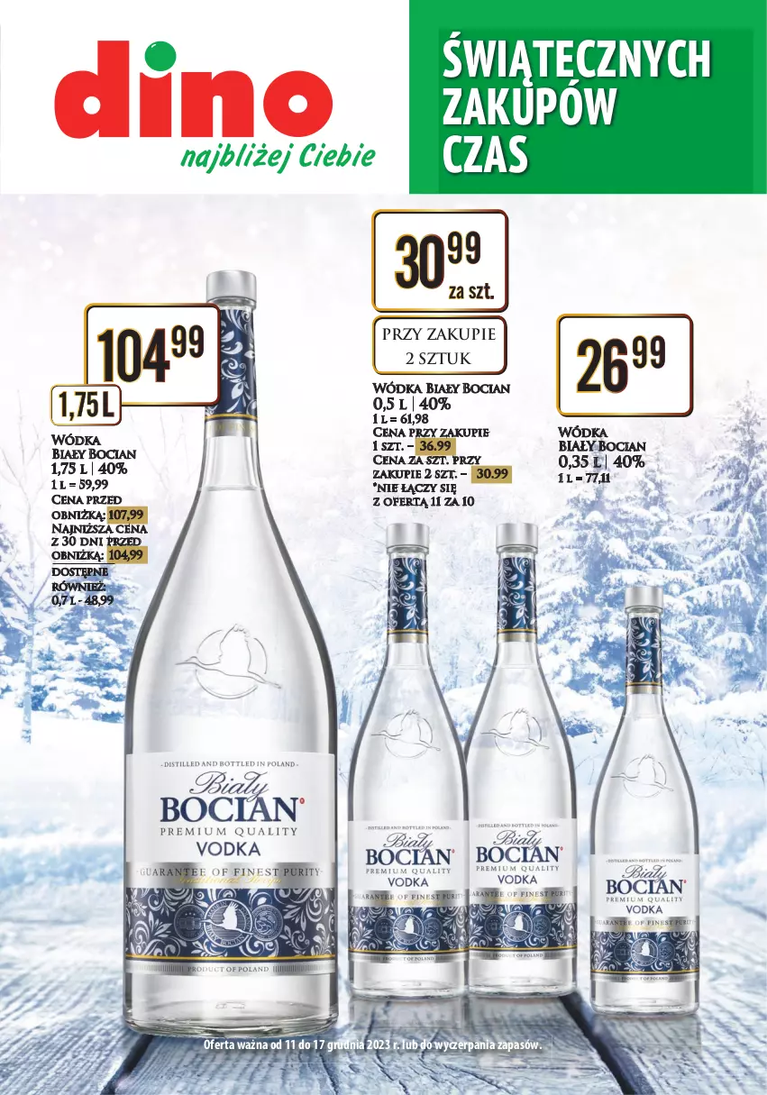 Gazetka promocyjna Dino - Katalog alkoholowy 11.12. - 17.12 - ważna 10.12 do 17.12.2023 - strona 1 - produkty: Biały Bocian, Wódka