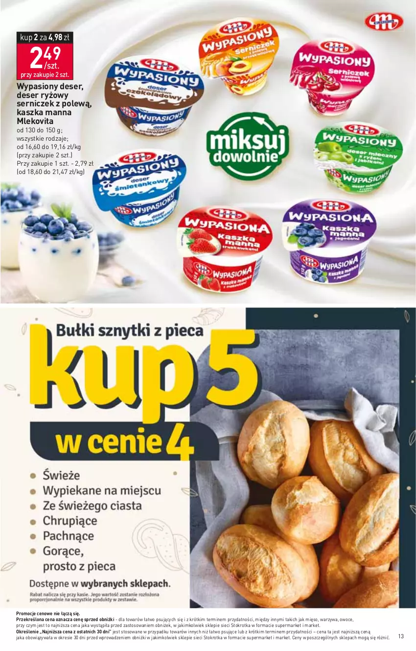 Gazetka promocyjna Stokrotka - Supermarket - ważna 25.01 do 31.01.2024 - strona 13 - produkty: Deser, Mięso, Mleko, Mlekovita, Owoce, Ryż, Ser, Warzywa