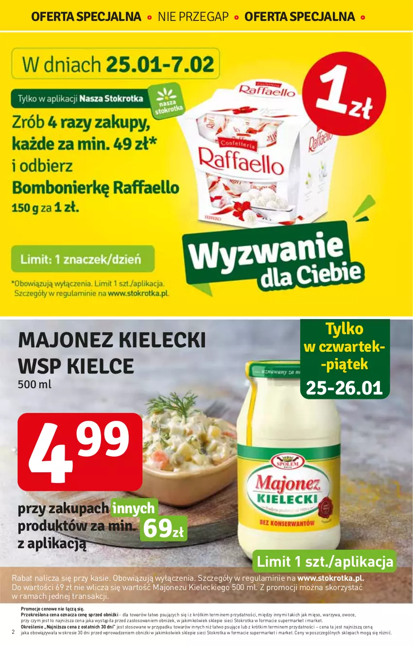 Gazetka promocyjna Stokrotka - Supermarket - ważna 25.01 do 31.01.2024 - strona 2 - produkty: Majonez, Mięso, Owoce, Rama, Tran, Warzywa