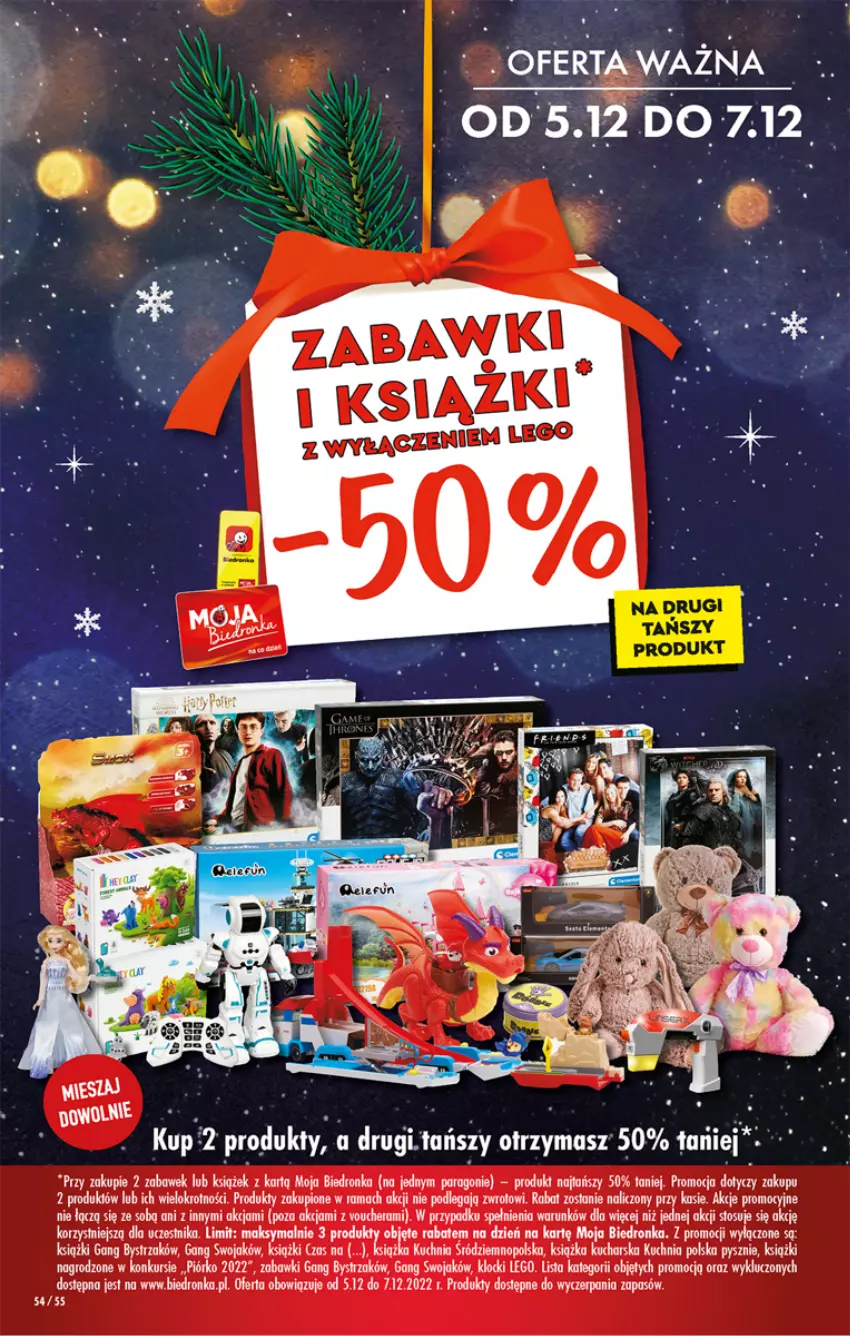 Gazetka promocyjna Biedronka - Gazetka - Biedronka.pl - ważna 05.12 do 10.12.2022 - strona 54 - produkty: Dron, Klocki, Książka, Kuchnia, LEGO, Rama