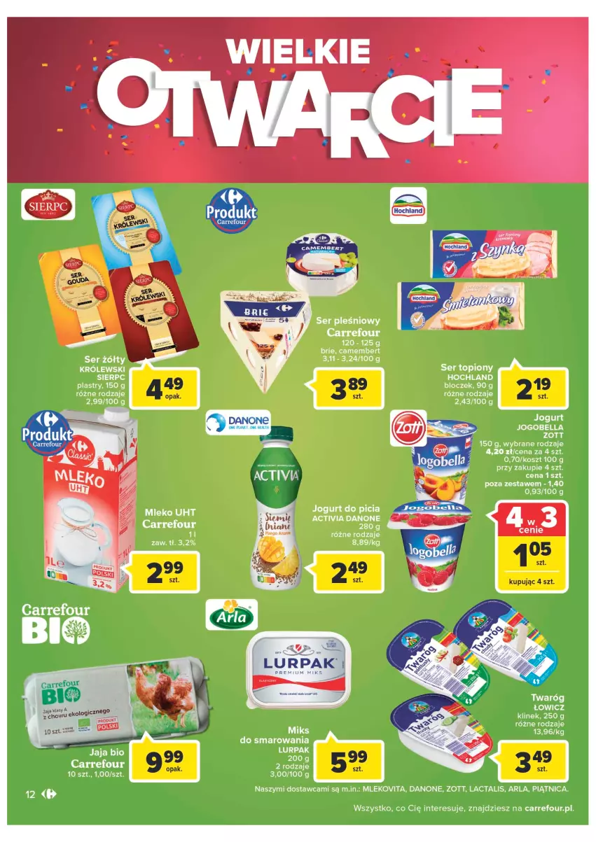 Gazetka promocyjna Carrefour - Gazetka Wielkie otwarcie Market Inowrocław - ważna 03.08 do 13.08.2022 - strona 12 - produkty: Danone, Lurpak