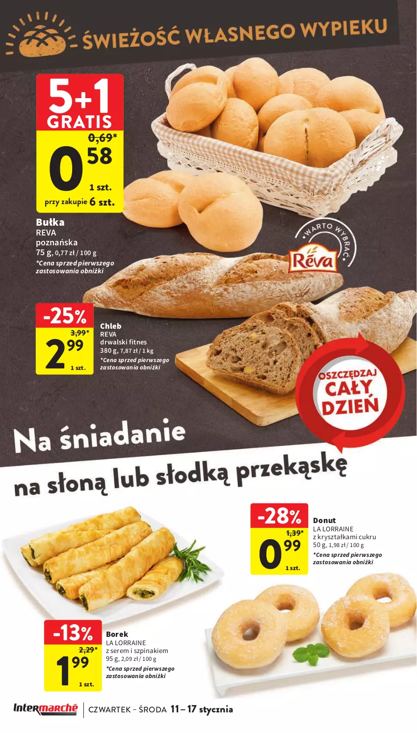 Gazetka promocyjna Intermarche - Gazetka Intermarche - ważna 11.01 do 17.01.2024 - strona 24 - produkty: Bułka, Chleb, Donut, Gra, Ser, Szpinak