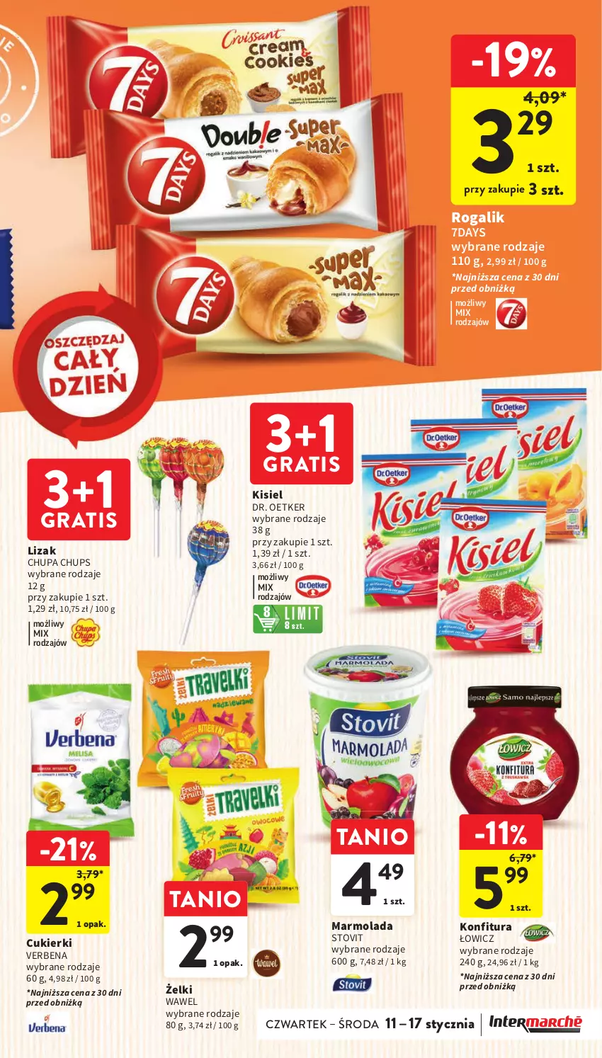 Gazetka promocyjna Intermarche - Gazetka Intermarche - ważna 11.01 do 17.01.2024 - strona 29 - produkty: Chupa Chups, Cukier, Cukierki, Dr. Oetker, Gra, Kisiel, Konfitura, Marmolada, Mola, Rogal, Wawel