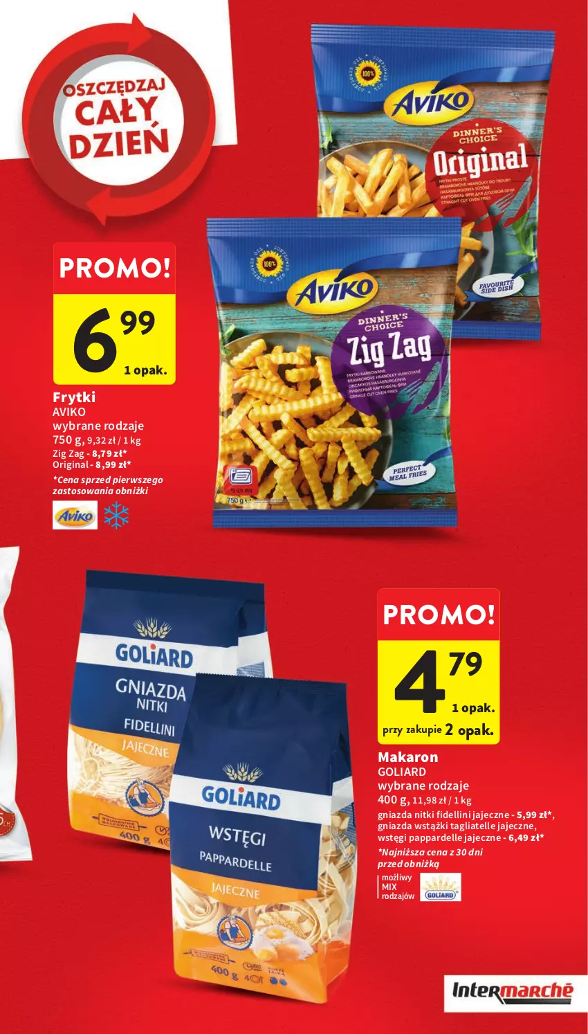 Gazetka promocyjna Intermarche - Gazetka Intermarche - ważna 11.01 do 17.01.2024 - strona 3 - produkty: Dell, Frytki, Gin, Goliard, Makaron, Tagliatelle