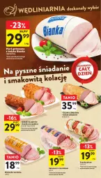 Gazetka promocyjna Intermarche - Gazetka Intermarche - Gazetka - ważna od 17.01 do 17.01.2024 - strona 16 - produkty: Mielonka tyrolska, Kosz, Salceson, Szynka, Pizza, Kabanos, Bianka