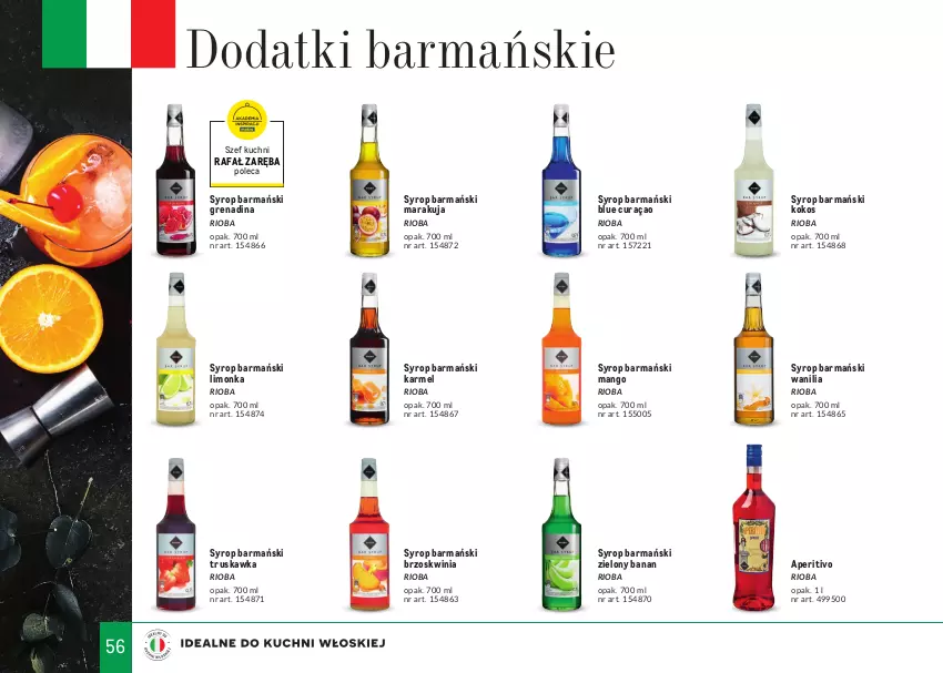 Gazetka promocyjna Makro - Tak smakuje Italia 2022 - ważna 01.05 do 30.06.2022 - strona 56 - produkty: Fa, Kokos, Limonka, Mango, Rioba, Syrop