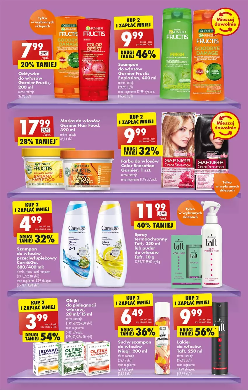 Gazetka promocyjna Biedronka - W tym tygodniu P - ważna 04.07 do 09.07.2022 - strona 43 - produkty: Fa, Farba do włosów, Fructis, Garnier, Maska, Maska do włosów, Niuqi, Puder, Sati, Suchy szampon, Szampon, Taft