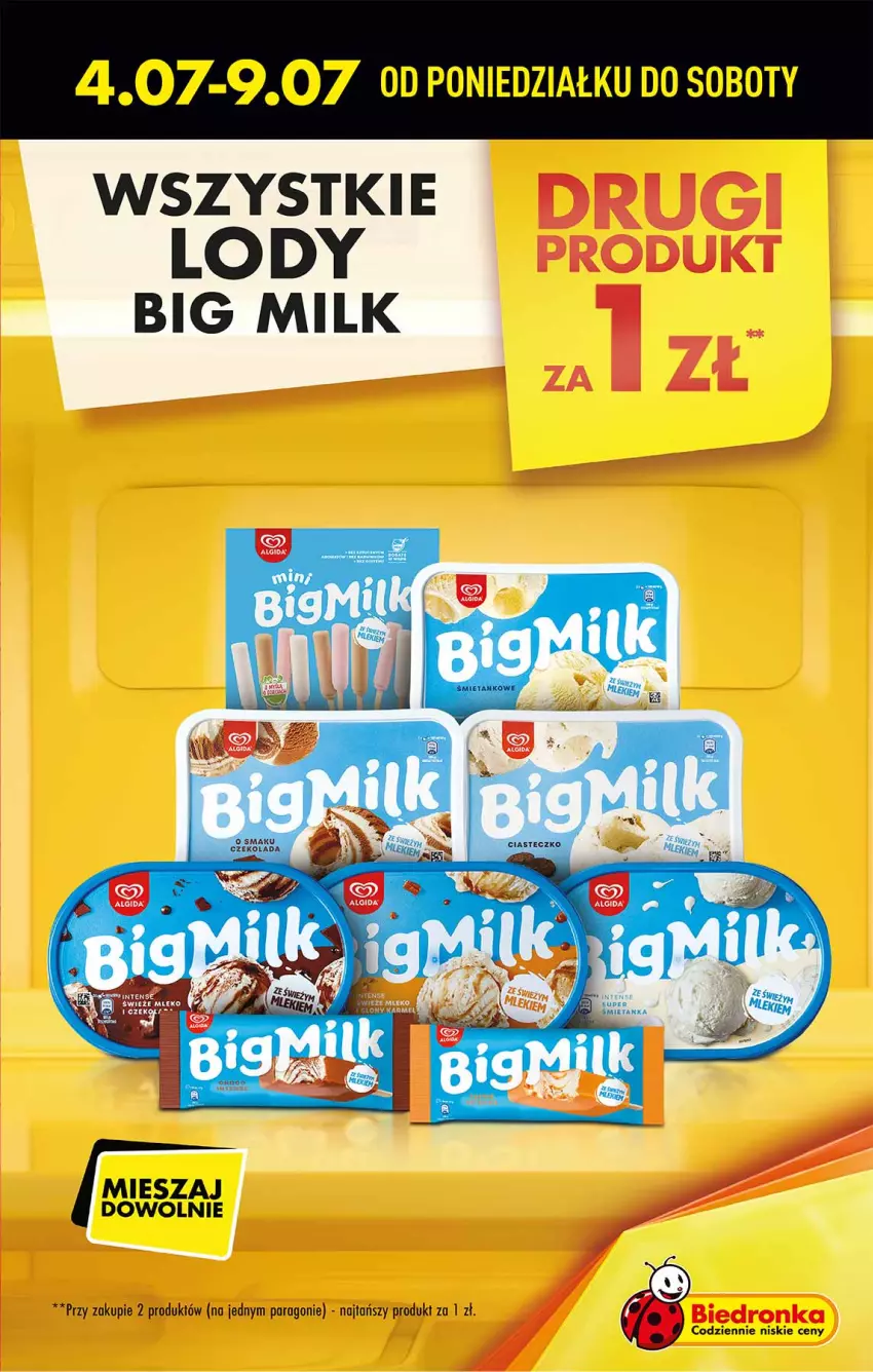 Gazetka promocyjna Biedronka - W tym tygodniu P - ważna 04.07 do 09.07.2022 - strona 5 - produkty: Big Milk, Dron, Lody, Mleko