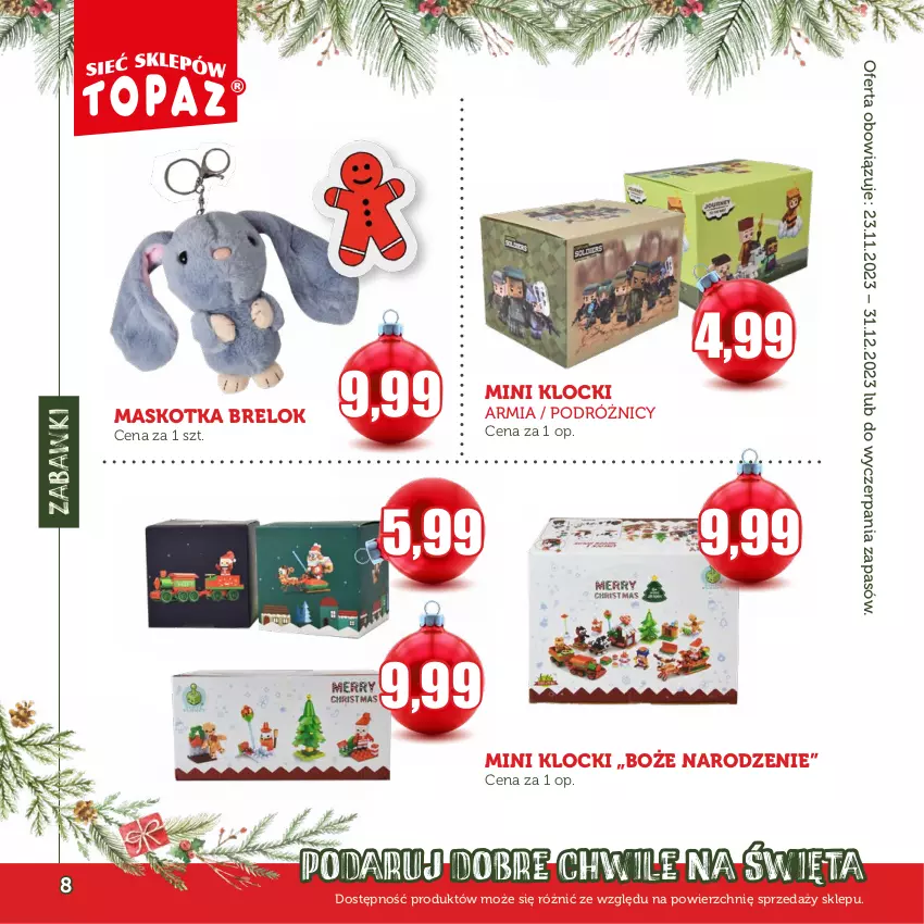 Gazetka promocyjna Topaz - Gazetka - ważna 30.11 do 31.12.2023 - strona 8 - produkty: Klocki