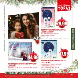 Gazetka promocyjna Topaz - Gazetka - Gazetka - ważna od 31.12 do 31.12.2023 - strona 15 - produkty: Frozen, Dezodorant, Perfum, Dzieci, Nivea