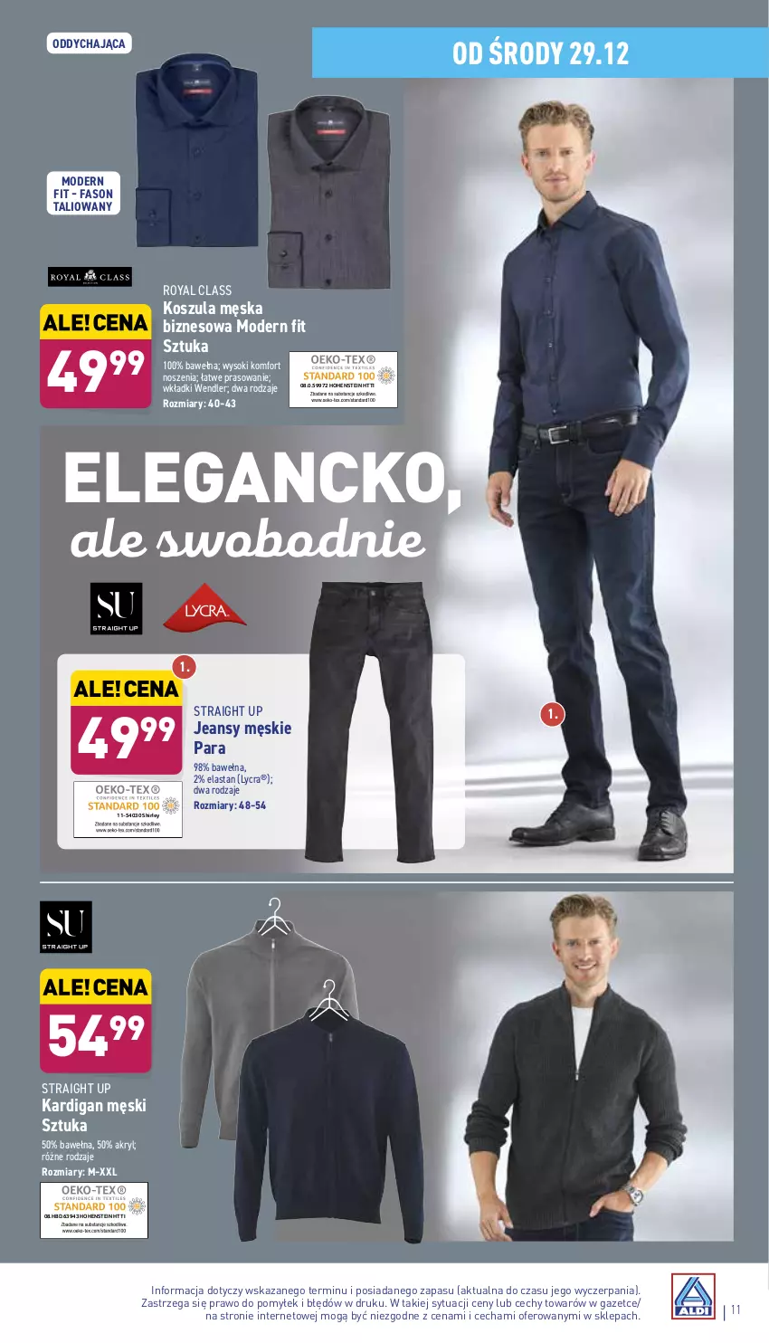 Gazetka promocyjna Aldi - Katalog Moda i Dom - ważna 27.12 do 31.12.2021 - strona 11 - produkty: Fa, Kardigan, Kosz, Koszula, Sok, Wełna, Wkładki