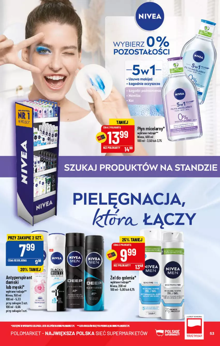 Gazetka promocyjna PoloMarket - Gazetka pomocyjna - ważna 01.06 do 07.06.2022 - strona 53 - produkty: Lack, Makijaż, Nivea, Płyn micelarny