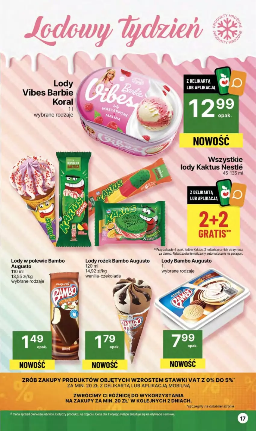 Gazetka promocyjna Delikatesy Centrum - NOWA GAZETKA Delikatesy Centrum od 4 kwietnia! 4-10.04.2024 - ważna 04.04 do 10.04.2024 - strona 17 - produkty: Barbie, Czekolada, Kaktus, Lody, Mobil, Olej