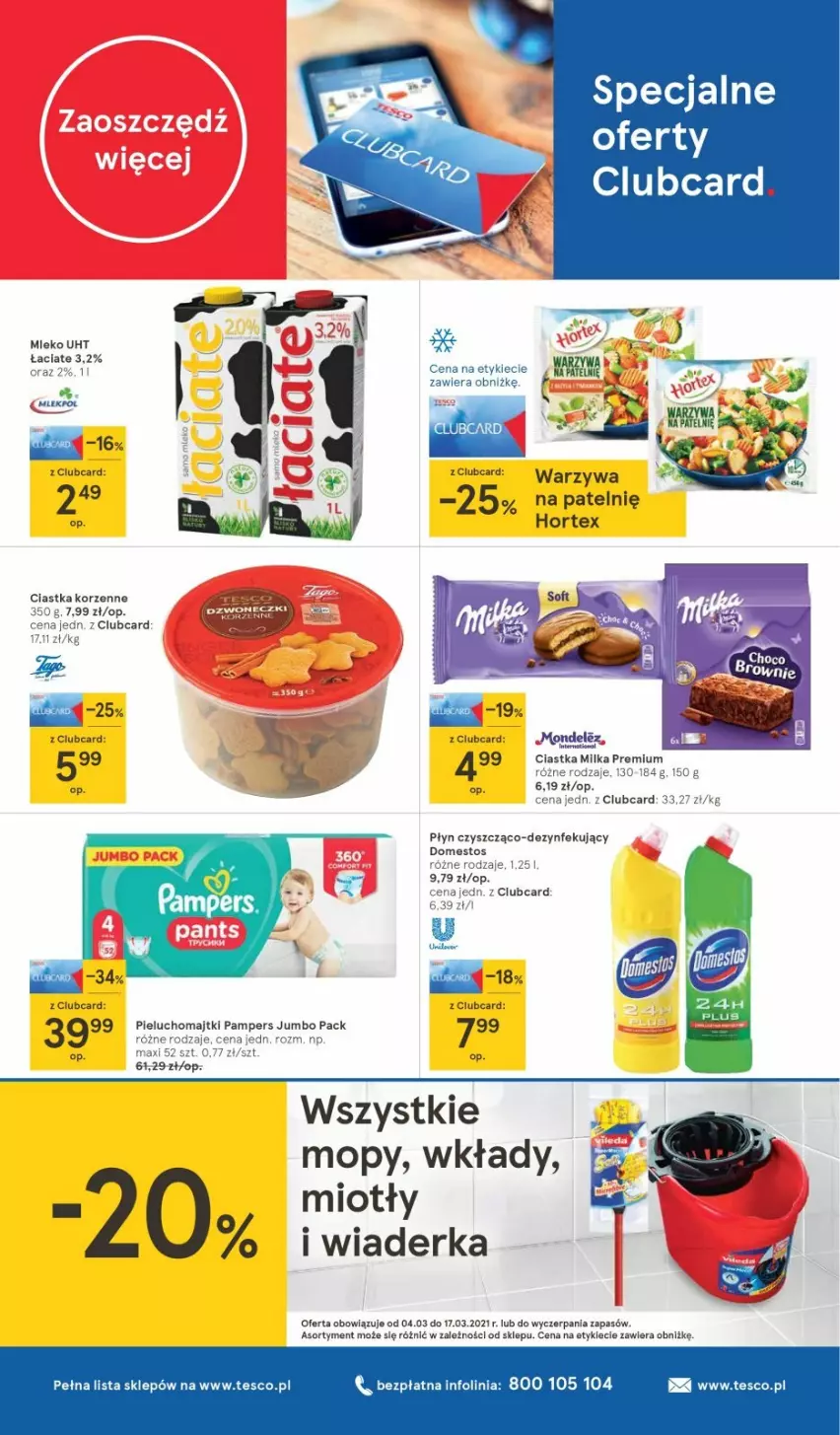 Gazetka promocyjna Tesco - Tesco gazetka - przyszły tydzień - ważna 04.03 do 10.03.2021 - strona 20 - produkty: Brownie, Ciastka, Hortex, Mleko, Mop, Warzywa