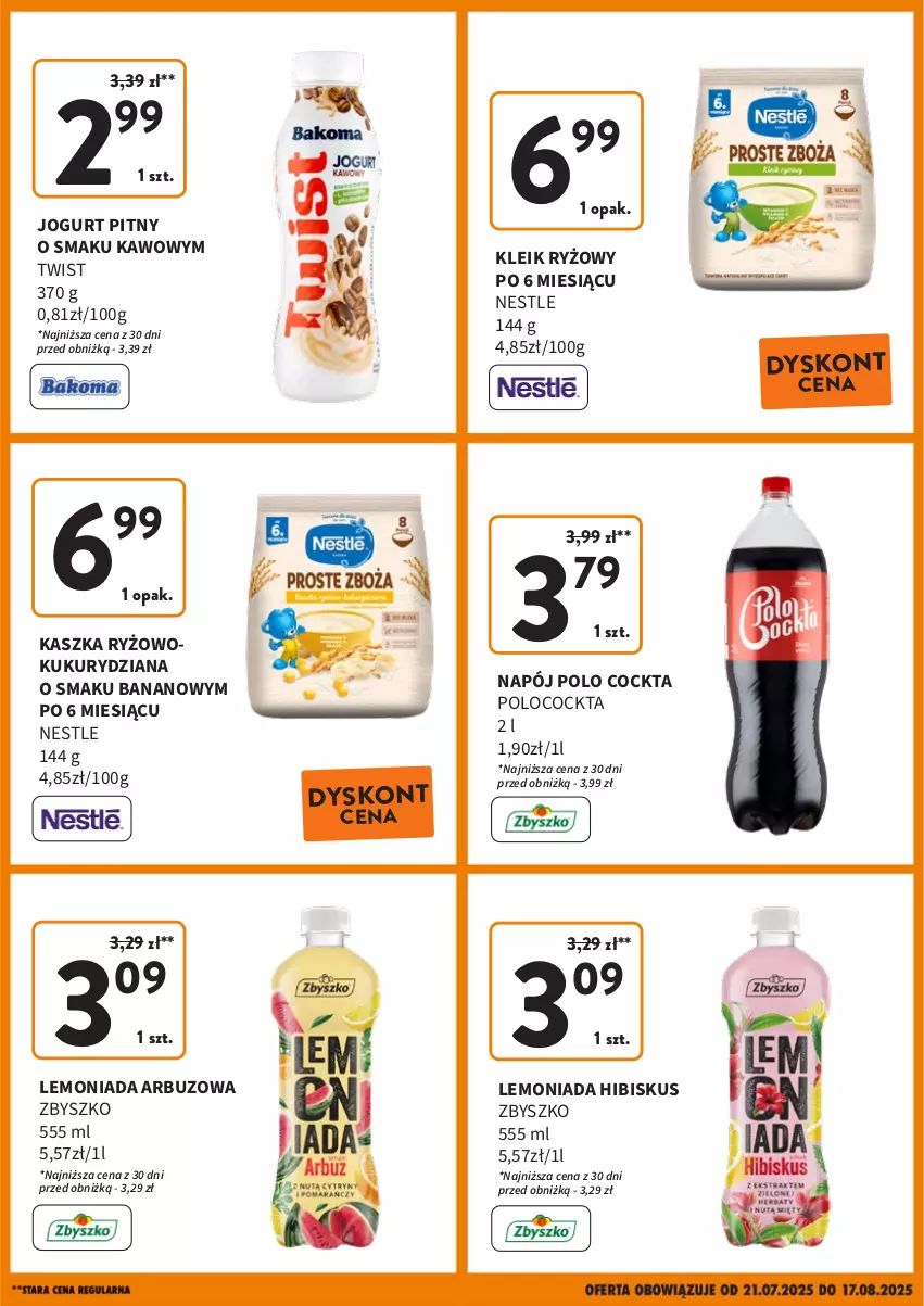 Gazetka promocyjna Intermarche - Gazetka Intermarche - ważna 21.07 do 16.08.2025 - strona 3 - produkty: Arbuz, Hibiskus, Jogurt, Jogurt pitny, Lemoniada, Napój, Ryż