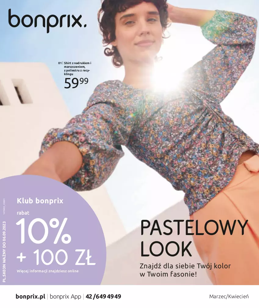 Gazetka promocyjna Bonprix - PASTELOWY LOOK - ważna 06.03 do 06.09.2023 - strona 1 - produkty: Cień, Fa, Mars