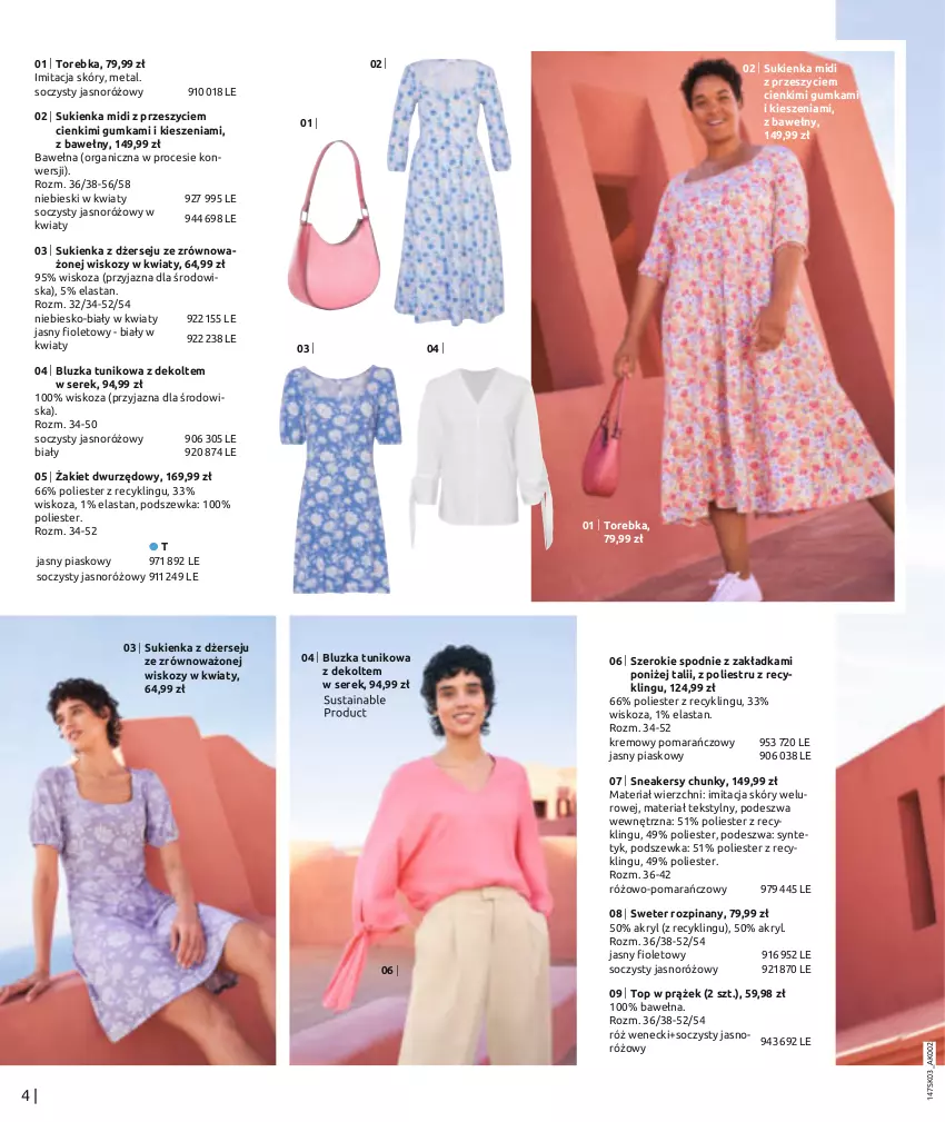 Gazetka promocyjna Bonprix - PASTELOWY LOOK - ważna 06.03 do 06.09.2023 - strona 6 - produkty: Ser, Serek, Sukienka, Sweter, Top, Torebka, Wełna