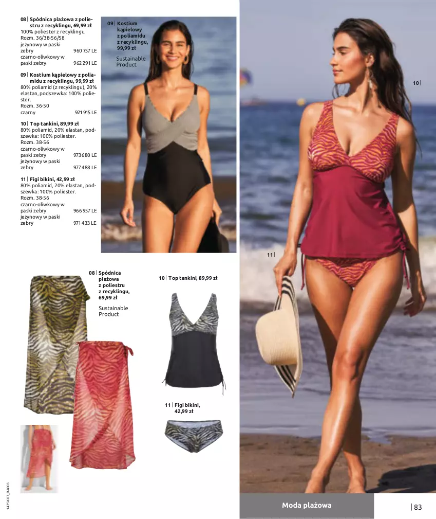 Gazetka promocyjna Bonprix - PASTELOWY LOOK - ważna 06.03 do 06.09.2023 - strona 85 - produkty: Bikini, Figi, Kostium, Spódnica, Top