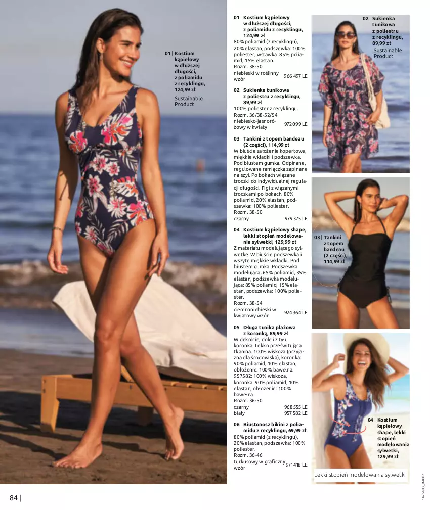 Gazetka promocyjna Bonprix - PASTELOWY LOOK - ważna 06.03 do 06.09.2023 - strona 86 - produkty: Bikini, Biustonosz, Figi, Gra, Kostium, Sukienka, Top, Tunika, Wełna, Wkładki