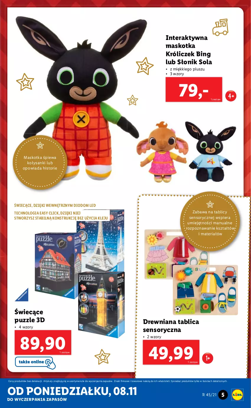 Gazetka promocyjna Lidl - GAZETKA - ważna 08.11 do 15.11.2021 - strona 5 - produkty: Klej, Puzzle, Sanki, Tera