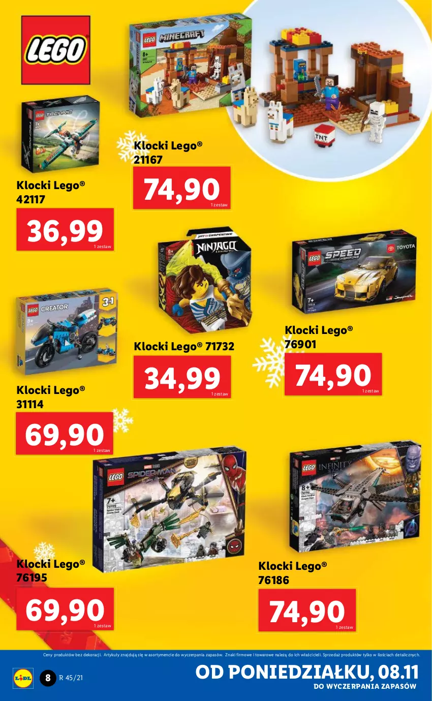 Gazetka promocyjna Lidl - GAZETKA - ważna 08.11 do 15.11.2021 - strona 8 - produkty: Klocki, LEGO