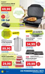 Gazetka promocyjna Lidl - GAZETKA - Gazetka - ważna od 15.11 do 15.11.2021 - strona 14 - produkty: Piec, Sok, Por, Zaparzacz, Grill kontaktowy, Zaparzacz do kawy, Kawa, Pojemnik, Forma do pieczenia, Grill, Fa