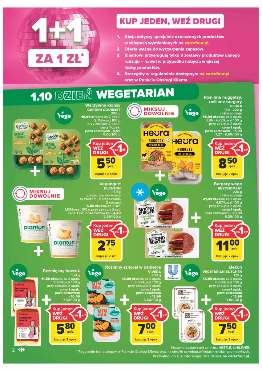 Gazetka promocyjna Carrefour - Gazetka Carrefour Zyskoteka - ważna 27.09 do 01.10.2022 - strona 2 - produkty: Burger, Vegeta